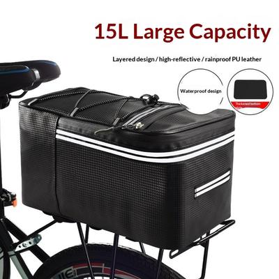 Riding Bike Rear Seat Bag Bicycle Luggage Carrier Rack Cycling Mountain Bike Waterproof Travel Tail Bags Storage Accessories