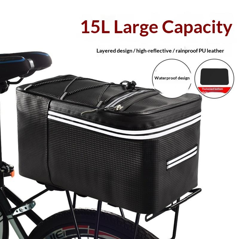 Riding Bike Rear Seat Bag Bicycle Luggage Carrier Rack Cycling Mountain Bike Waterproof Travel Tail Bags Storage Accessories