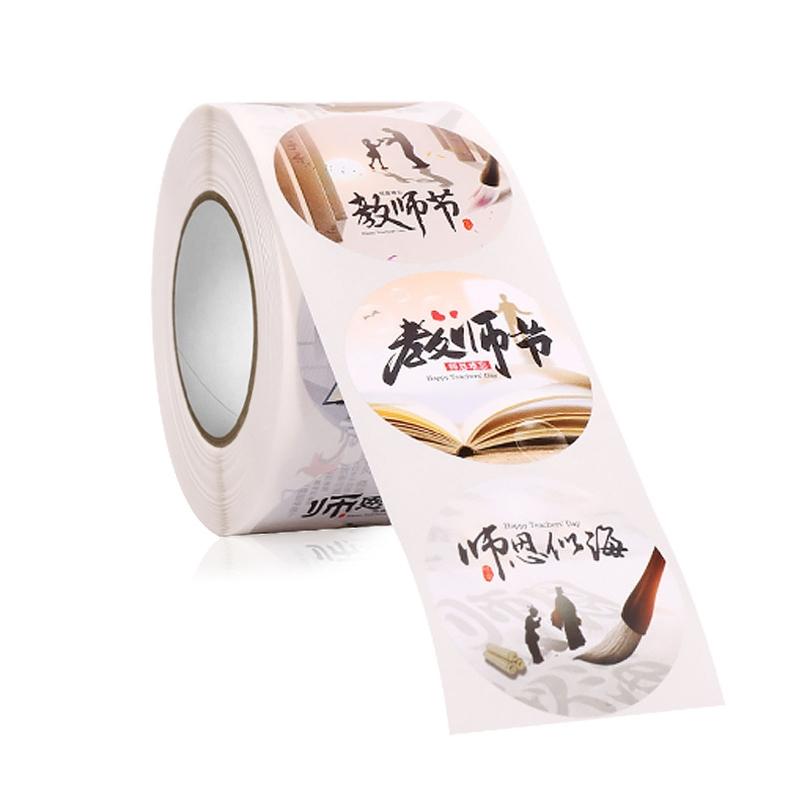 500 Counts Teacher's Day Stickers 1.5Inch Gift Wrap Stickers Self-adhesive Sealing Sticker for Thank You Letter Envelope