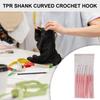 8Pcs Ergonomic Crochet Hook 8 Size Long Handle Crochet Hook for Beginner Knitting Sweater Scarves, Bag, Socks and Hat