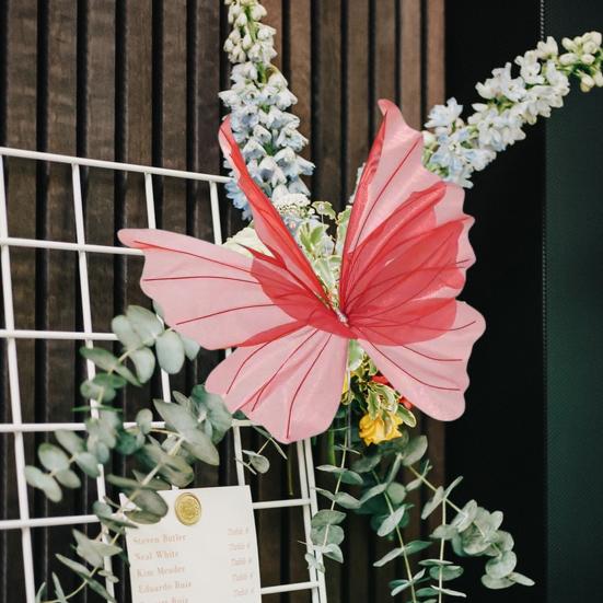 Faux Silk Yarn Artificial Butterfly Giant Large 3D Simulation Tulle Fake Butterfly Prop Butterfly Display