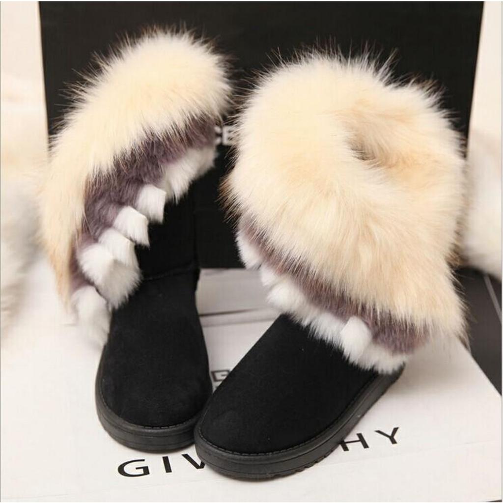 36-42 large size winter new thermal women's shoes women's boots flat heel platform women's boots short boots fluffy snow boots women's shoes