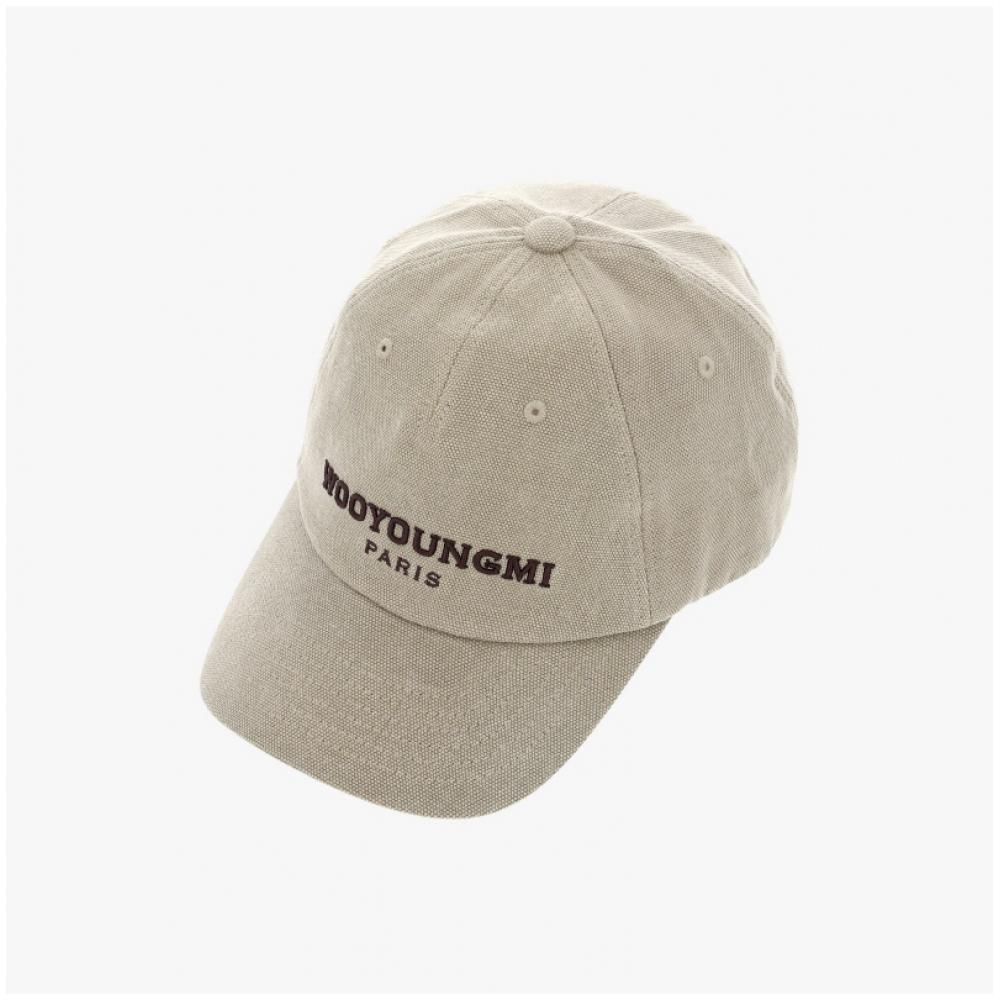 Wooyoungmi Oxford Denim Embroidery Logo Cap W253ac54