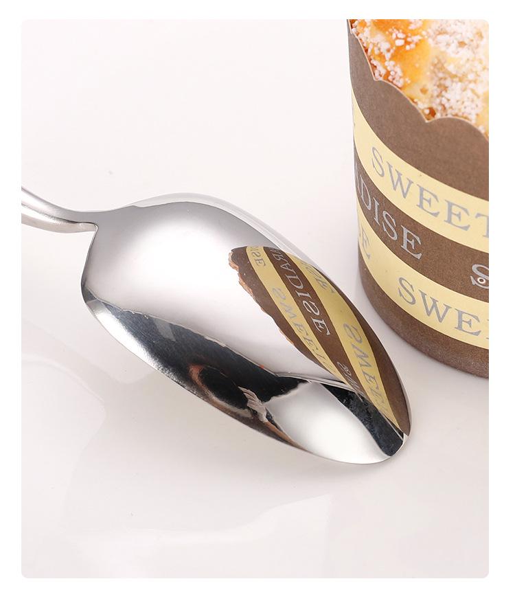 Stainless Steel Small Waist Cutlery Set: Steak Knife, Fork, Dessert Spoon, Mirror Finish.