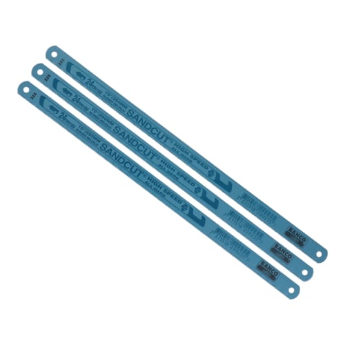 Sankyo Corporation BAHCO Metal Cutting Saw Blade Replacement, for Stainless Steel and General Metals, 24 Teeth, Pack of 3, BC-2