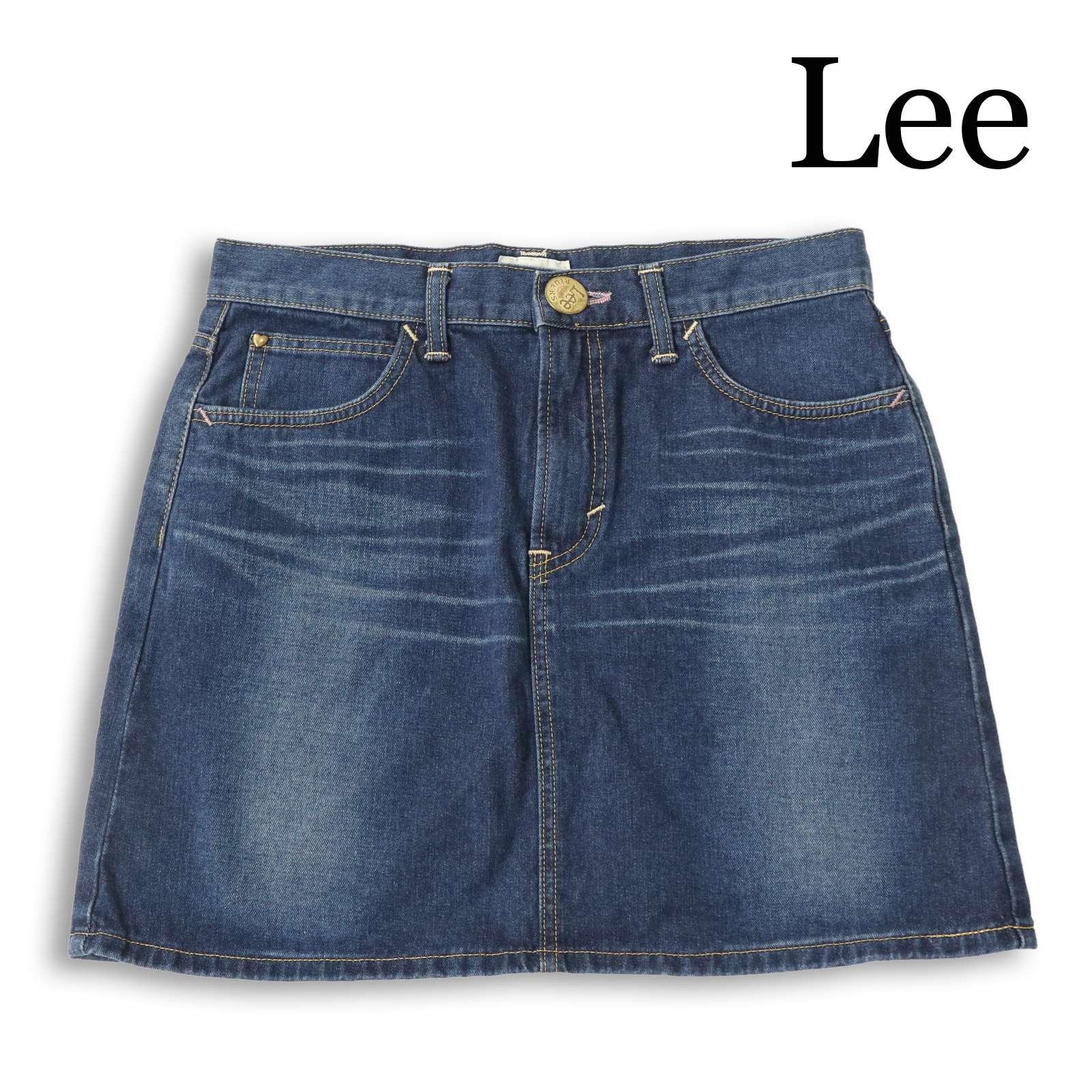 earth music&ecology  Lee Earth Music & Ecology Lee Processing Denim Mini Skirt Made in Japan Sz.L Ladies