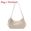 Street Style Pu Small Crossbody Bag With Solid Color And Bow Shaped Pendant Design For Daily Use