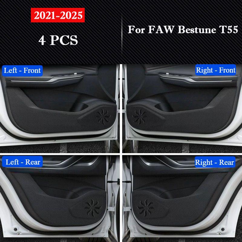 

For FAW Bestune T77 T99 T55 Car Door Anti Kick Pad Glove Box Protection Stickers Interior Accessories Scratch Resistant Film