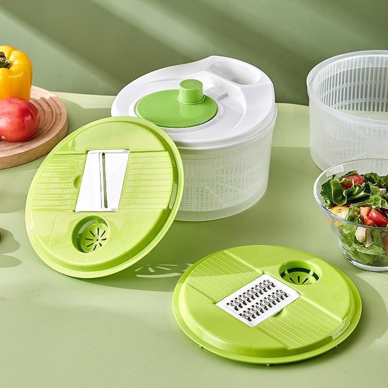 Kitchen Salad Vegetable Dehydrator Household Washbasin Fruit Salad Tools Hand Crank Integrated Water Shaker