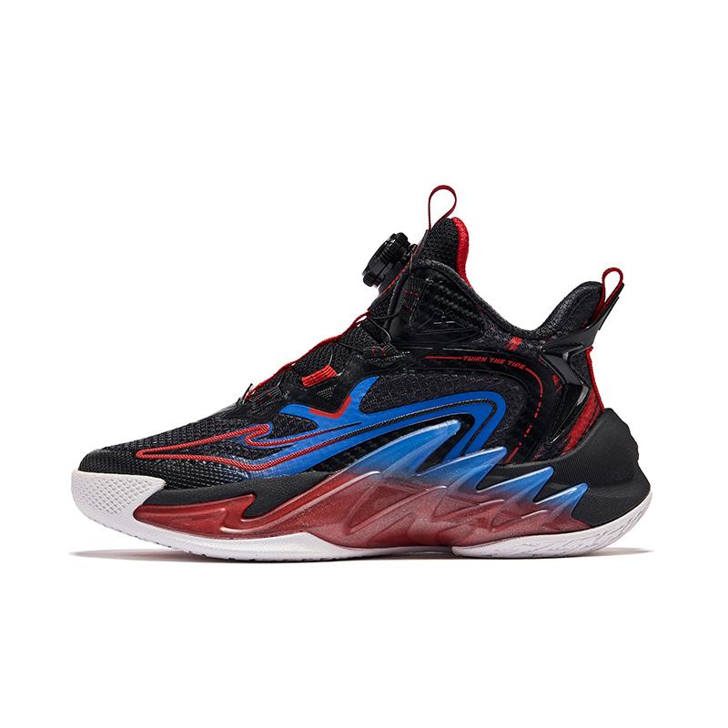 Hongxing Erke Comfortable Versatile Trendy Childrens Basketball Shoes Kids sneakers Black Red 63124404032-004