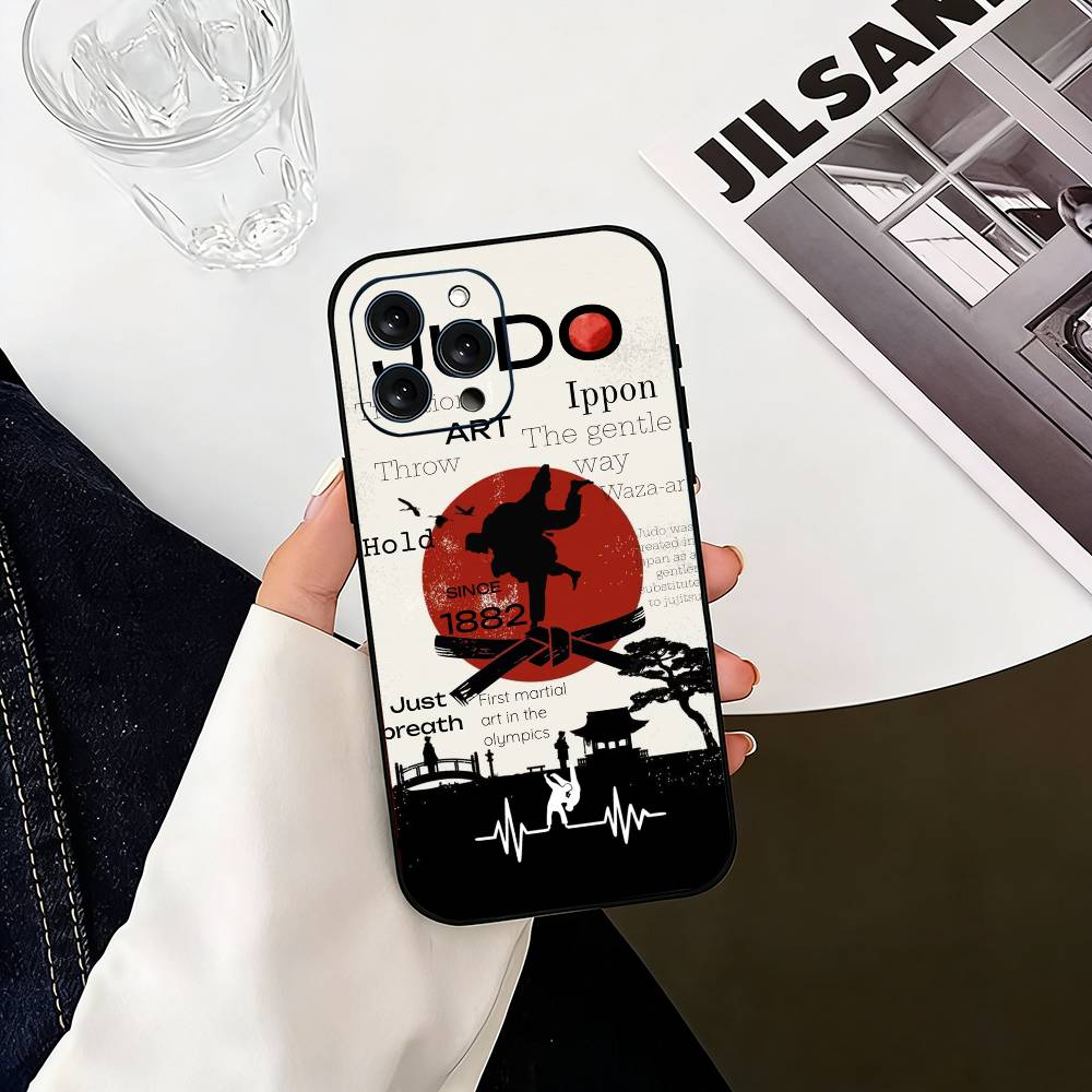 J-Jujitsu J-Judo Phone Case For iPhone 17, 16,15,14,13,12,11 Plus,Pro Max, Others Soft Black Cover iPhone14
