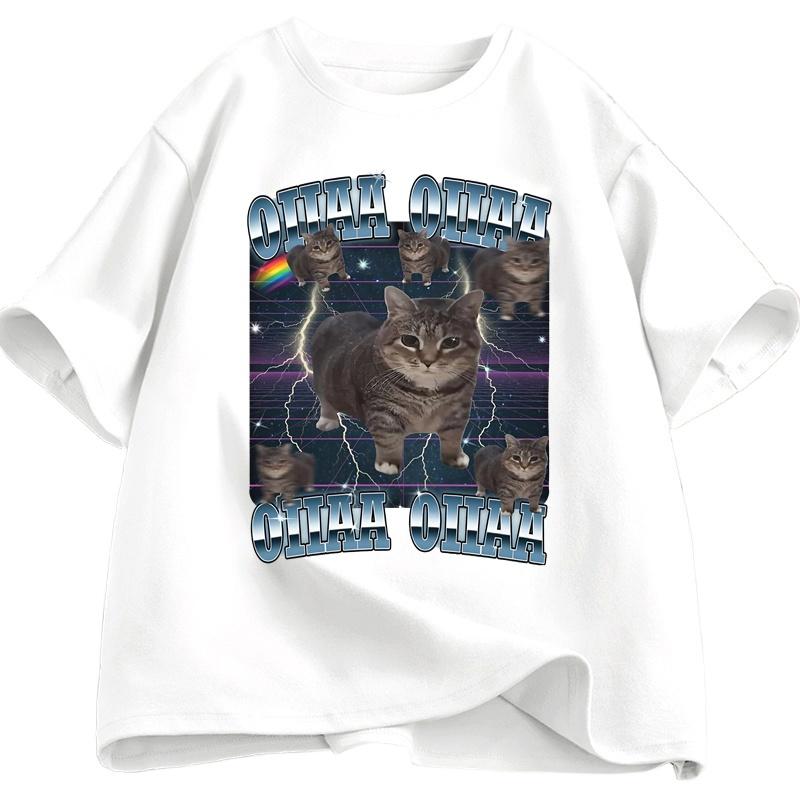 

Funny Viral Oia Cat Meme Graphic T Shirt for Men Women Silly Cats T-shirt Oiiaa Oiiaa Cat Unhinged Shirt Harajuku Clothes Sum... 5XL різнокольоровий