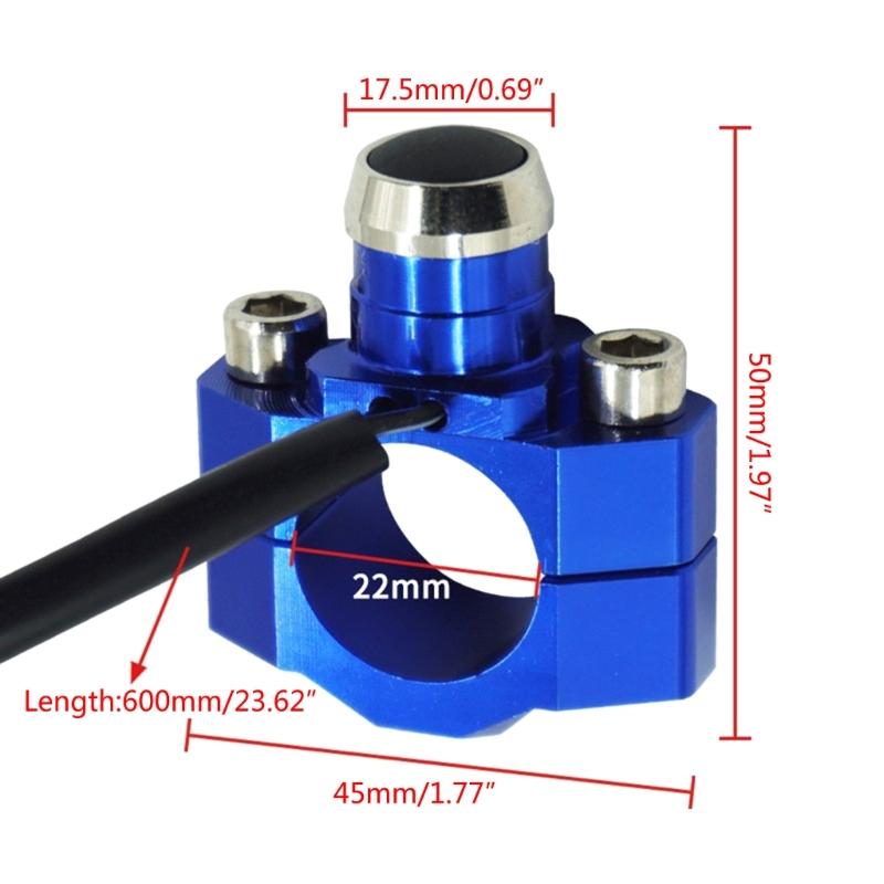 Motorcycle Handlebar Switch 22MM 7/8" Universal On/Off Button for Headlights Horns Power Cutoffs Aluminum Alloy Durable