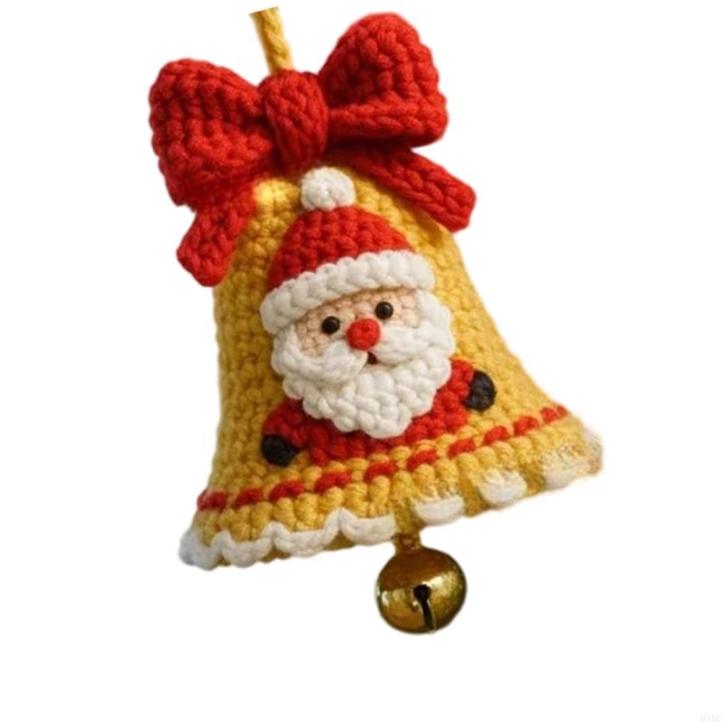 Christmas Bells Ornament Knitted Santa Hanging Bells Christmas Tree Decorations For Indoor Outdoor Decoration