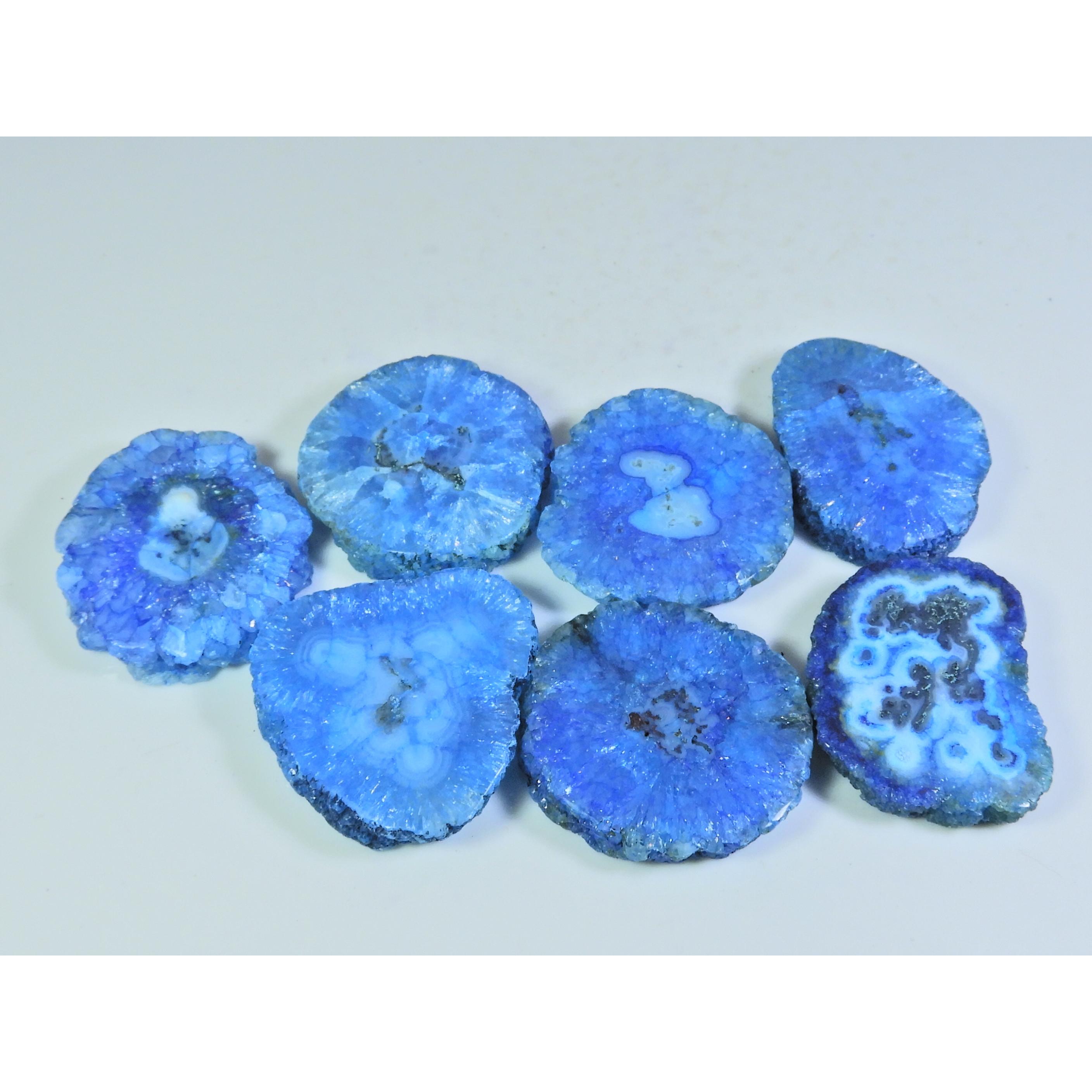 

420Cts. Окрашенный солнечный друзовый агат смешанной формы кабошон рассыпной драгоценный камень 07 шт. в лоте A-696