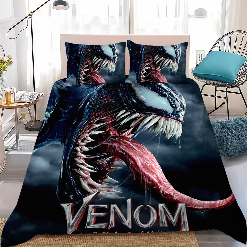V-Venom Movie Duvet Cover Set Home Style Bedding Soft Laundry Cotton Bed 3 Piece Set Student Dormitory Gift