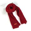 Customized New Year's scarf, red wool knitted scarf, women's autumn and winter versatile warm student scarf