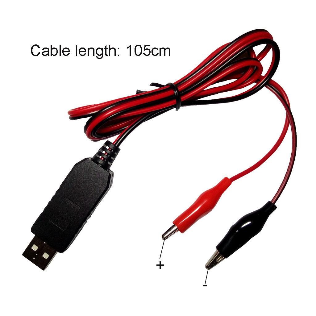 USB 5V to 6V/9V/12V  Step-up Clip Cable Adjustable Voltage Converter For Clocks Remote Multimeter Accessories