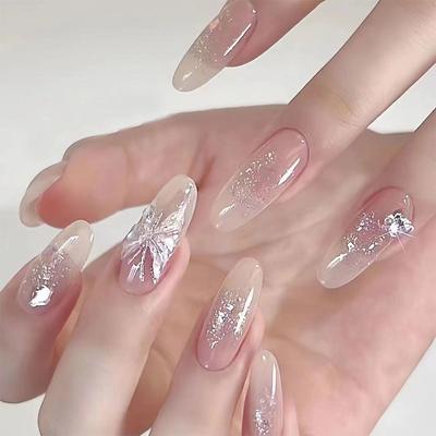 Sonho Diamante Borboleta Cauda de Sereia Adesivo Nail Art 3D Alta Qualidade Adesivo Decoração de Unhas Adesivo Nail Art