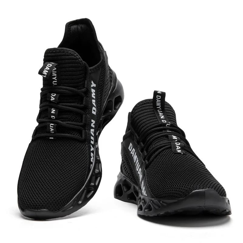 Fashion Fujeak New Style Men Running Shoes Lace Up Athletic Shoes Fashion Outdoor Walking Jogging Sneakers Mesh Casual Shoes Zapatillas