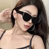 Sexy Ladies Cat Eye Sunglasses Women For Men Vintage Sun Glasses Punk Popular Trendy Outdoor Travel One Piece Rivet Shades Uv400