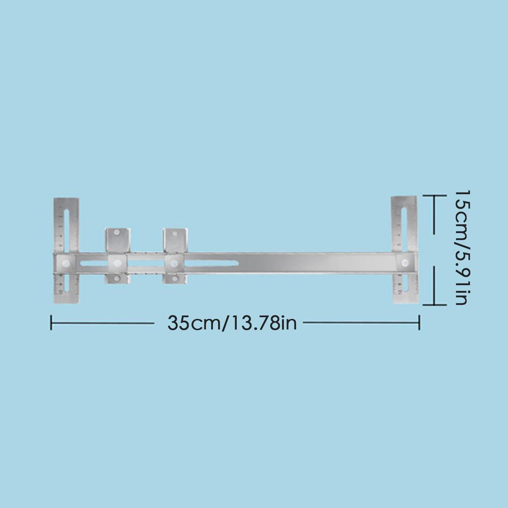 Wardrobe Installation Ruler Adjustable Template Jig Positioning Hole Opener For Professional Carpenters Enthusiasts Door