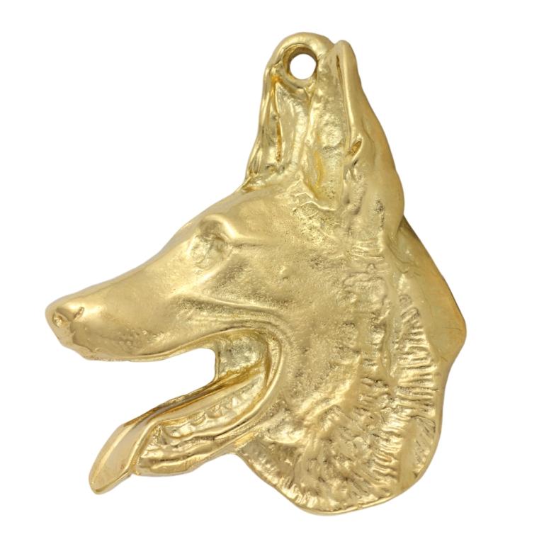 Azawakh, Tuareg Sloughi I - Gilded Key Ring with Dog In Gift Box, Handbag Decoration, Luxury Accessory by Art-Dog Brand