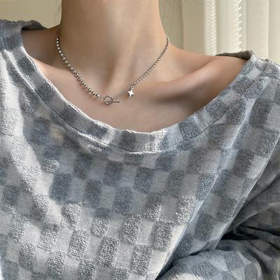 Zilverkleurige Sterren Kettingen voor Vrouwen Design Elegante OT Gesp Ketting Choker Luxe Sieraden Cadeaus