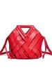 Large Capacity Hand-Woven Triangle Magnetic Buckle Crossbody Vegetable Basket Bag