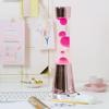 Lava Lamp - FISURA - Pink - Rose Gold Chrome Base - 39.5 Cm - 25W R39