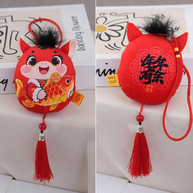 Horse Year Mascot Doll Pendant Chinese Zodiac Horse Tassel Pendant Backpack Hangings Decoration Gifts