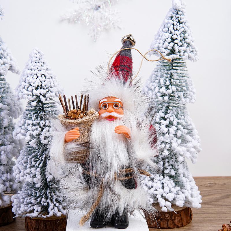 Cartoon Plush Santa Claus Christmas Desktop Ornament