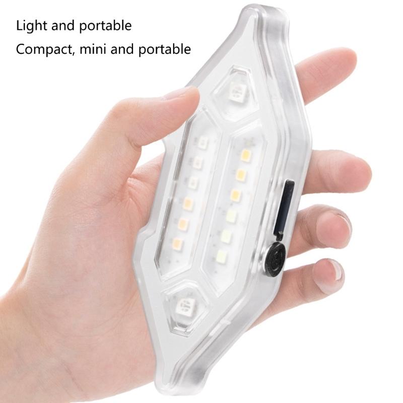LED Lights for Motorcycle Bicycles 14 LED Adhesive Waterproof Flashing Lights Hazard Warning Light