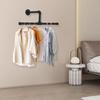 TORIBIO Cabide Roupas Kit DIY de 2 Tubos, Suporte de Parede, Ferro,