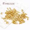 Metal Separators Beads 18K Gold Plated Spacer Beads,Rice Shape Beads,Oval Beads For Bracelets,Bulk Beads Wholesale