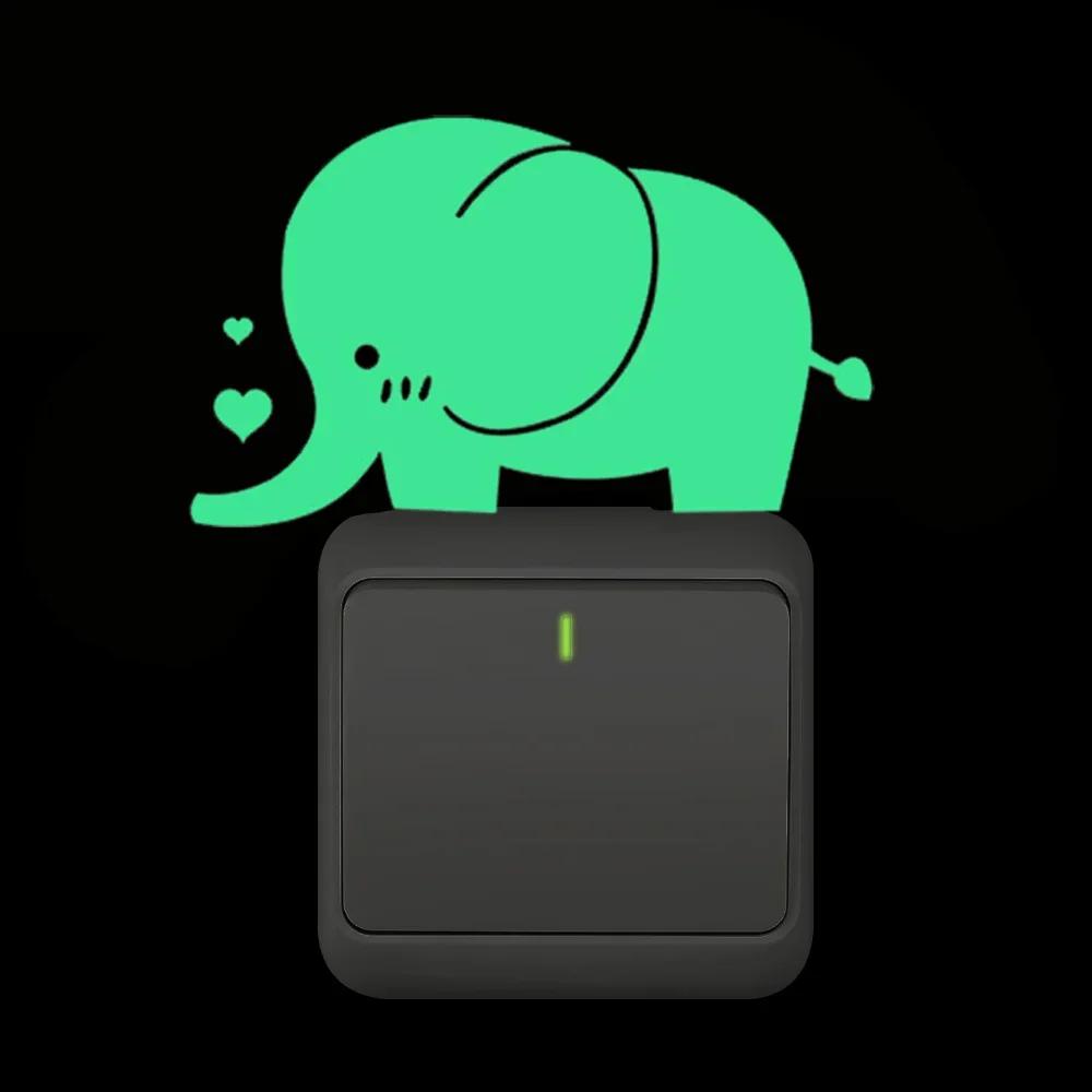 

6/1 шт. наклейки на переключатель с изображением животных из мультфильмов, креативные самоклеящиеся наклейки на переключатель для детской комнаты, украшения детской комнаты, домашних обоев