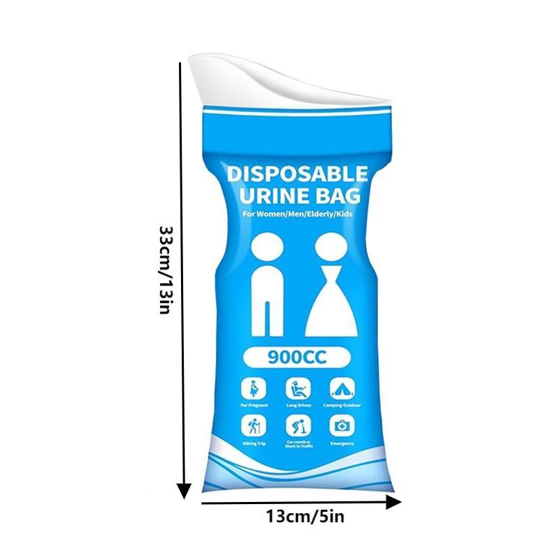 5 Pezzi Sacchetti Urina Emergenza Esterna 900ml Usa e Getta Viaggio Toilette Mobile Urinale Portatile per Donna Bambino Uomo Sacchetto per Vomito
