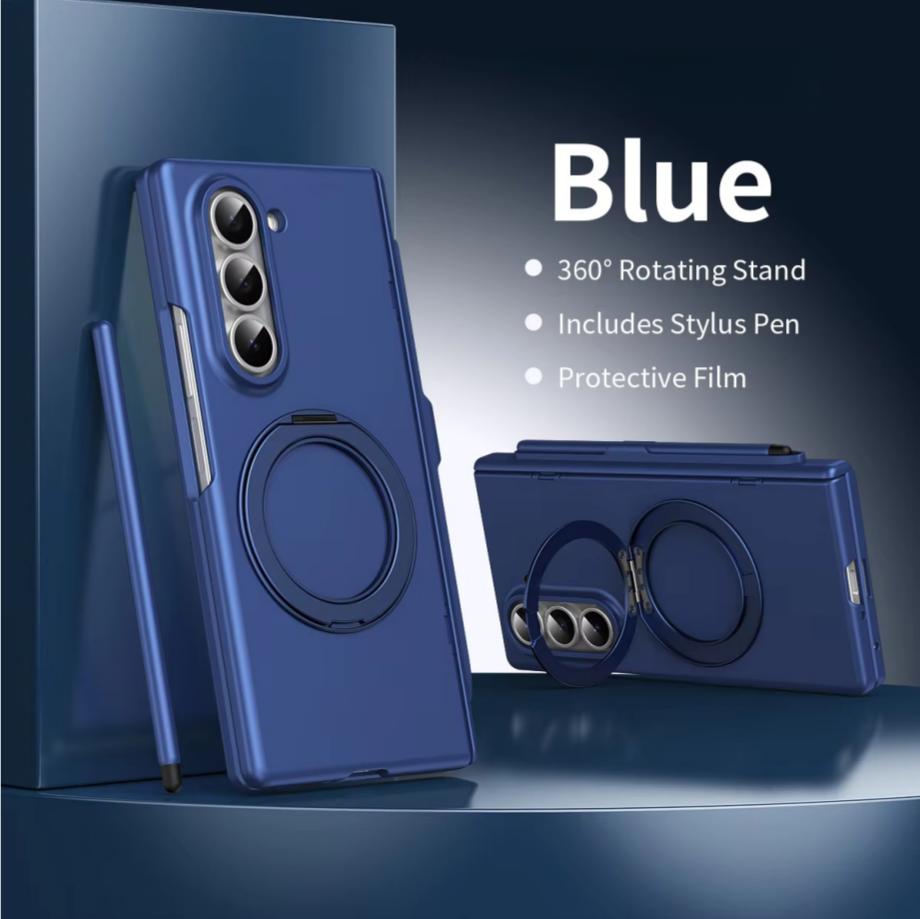 Pour Samsung Galaxy Z Fold 5 6 7 Coque avec Stylet Magsafe Support Pivotant à 360° Protection d'Écran Charnière Housse de Protection Complète