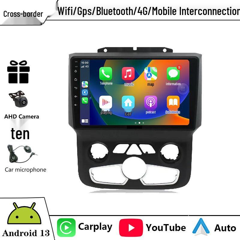 12-17 Dodge Ram Export Android Large Screen GPS Navigation System with Bluetooth, Reverse Camera, and CarPlay.