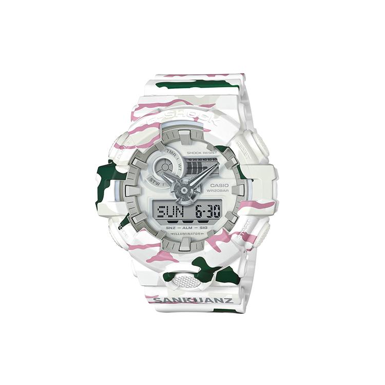 

CASIO Men Liquid Crystal/Analog Dual Display Series Watch GA-700SKZ-7A GA-700SKZ-7A White Dial