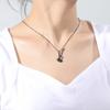 Teamer Stainless Steel Necklace for Women Music Note Instrument Guitar Pendant Charms Gold Plated Fashion Jewelry Romantic Gift