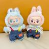 For 17cm Labubu Doll Clothes Fashion Clothes Denim Overalls Clothes Color Match Shirts Dolls Accessories Cute Decoration Little Cloths