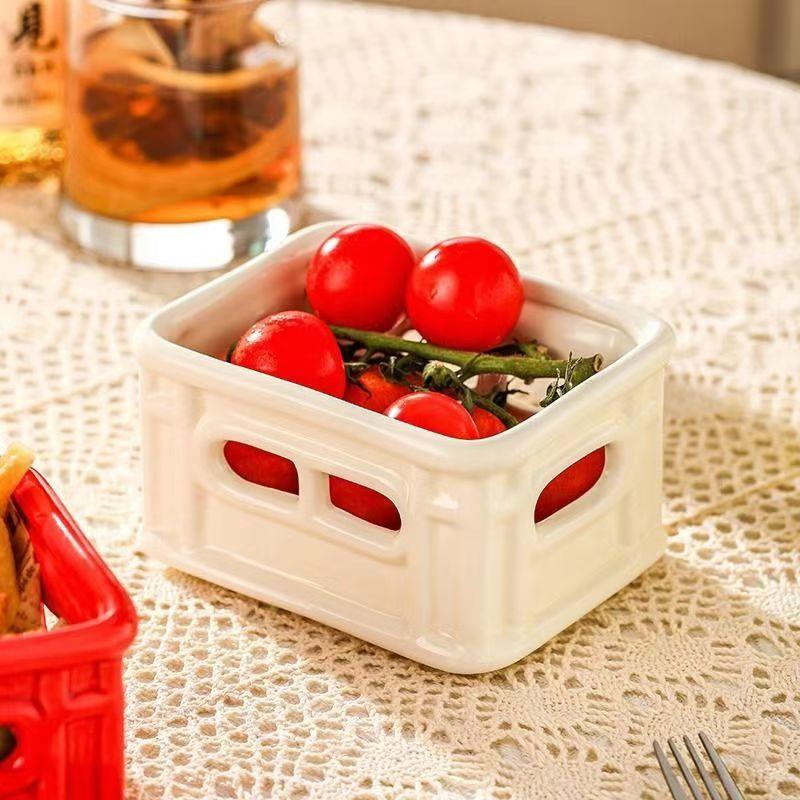 Koreanische Frittierte Palette Snackschale Keramikschale Küchendekoration Popcorn Gebratenes Hähnchen Chips Schale Instagram Posing Requisiten Geschenk