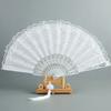 Lace Design Folding Fan Floral Pattern Handheld Fan Vintage Lace Hand Fan  Party