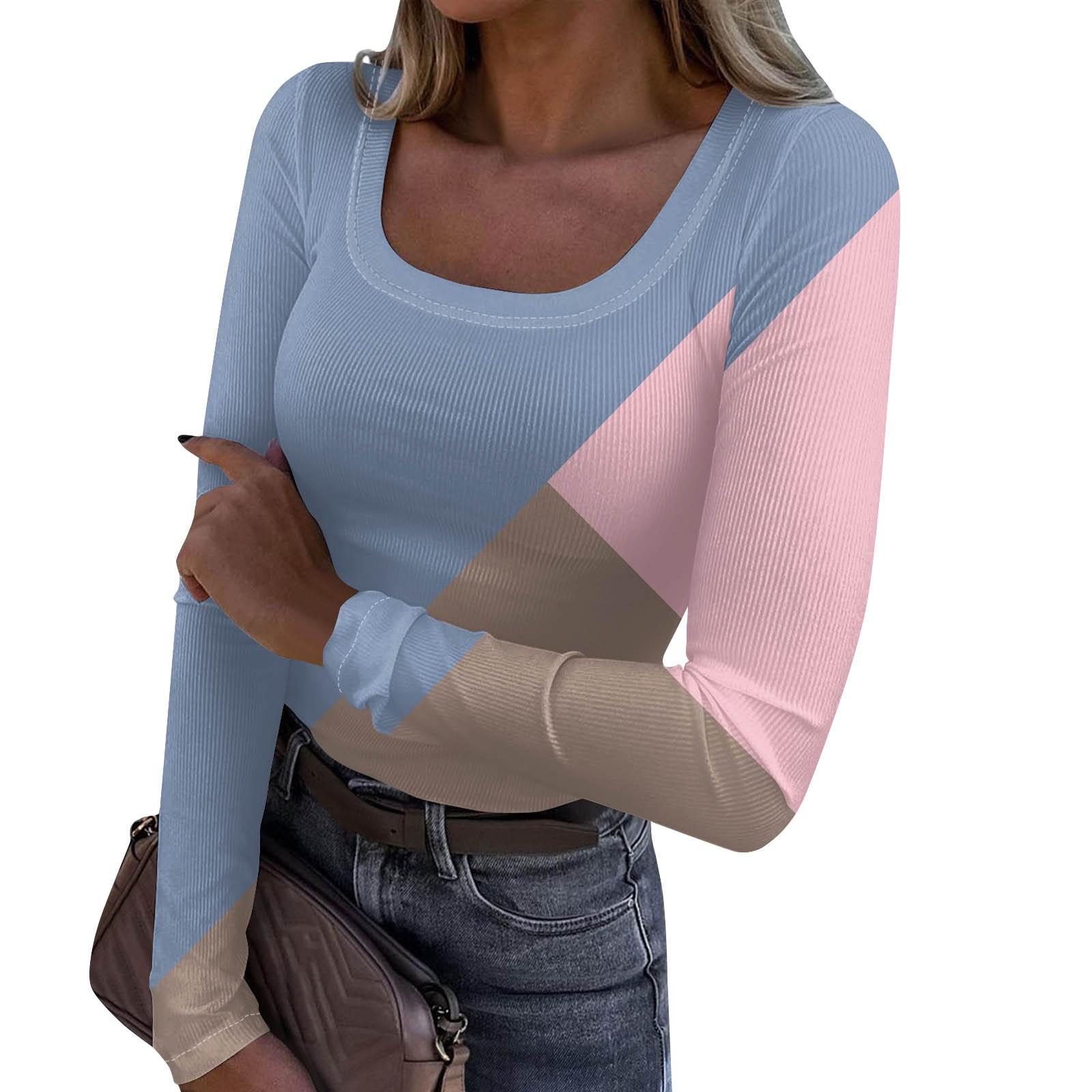 

Женская мода Slim Bottom Casual с длинным рукавом Halloween Printed Pullover U Neck Top M