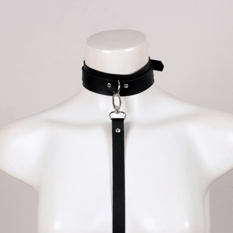 Frauen Kunstleder Halskette Set Bdsm Hals Harness Slave Leine Gothic Cosplay Körper Bondage Kragen Riemen Sex Requisiten