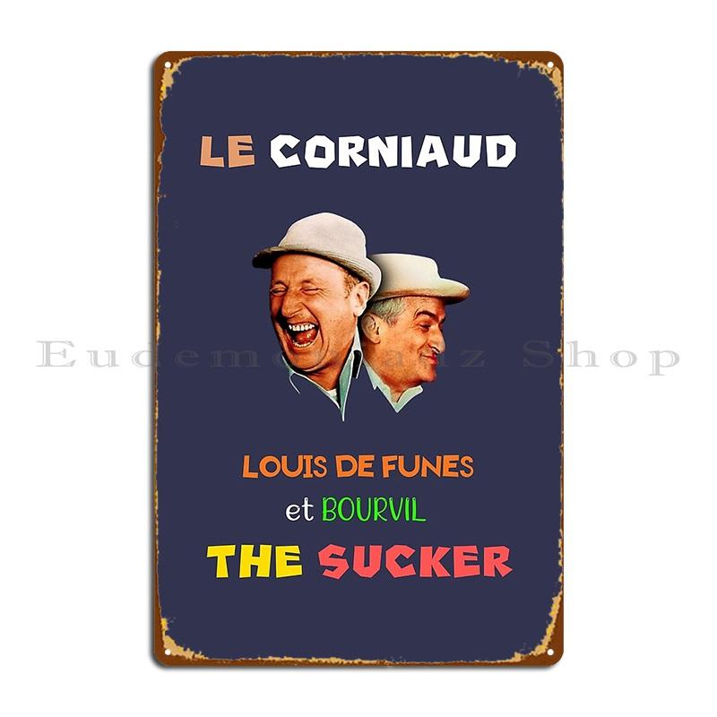 Le Corniaud Et Bourvil Metal Plaque Poster Mural Cave Create Iron Cinema Tin Sign Poster 20x30cm
