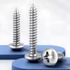 Bairuite 304PA Stainless Steel Round Head Phillips Self-Tapping Screw