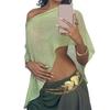 Women Cloak Shawl Mesh Wrap with Pullover Sweater Travel Wrap-around Hem Lightweight Summer Clothing