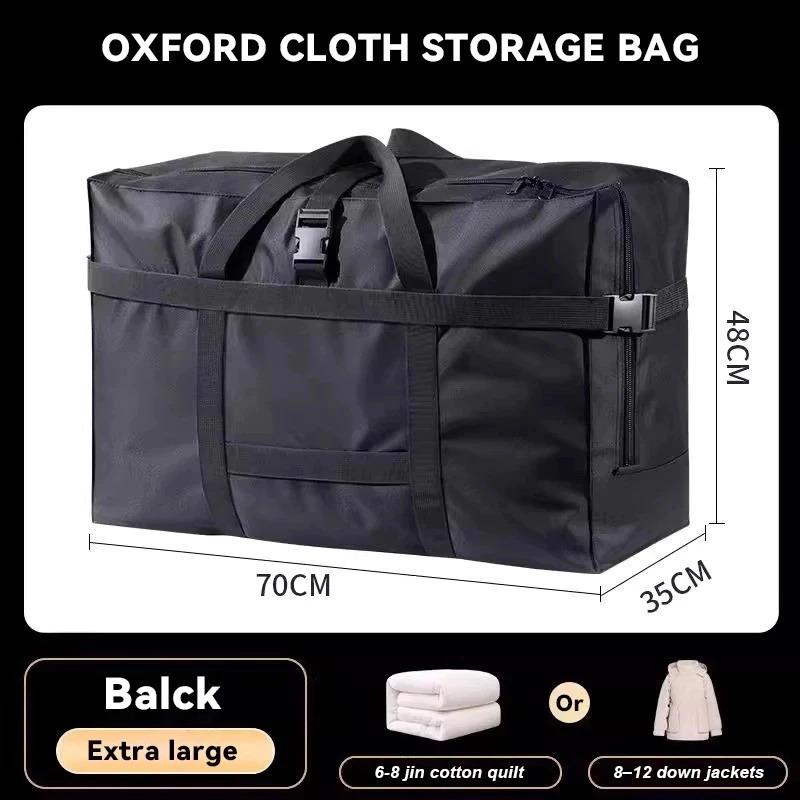 Borsa Portaoggetti Grande Capacità in Spesso Tessuto Oxford Busta per Ordinare Vestiti e Coperte Imballaggio per Trasloco Viaggio Bagaglio da Stiva Accesso